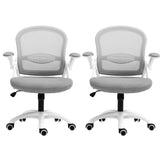 Artiss 2x Mesh Office Chair Computer Gaming Desk Chairs Work Study Mid Back Grey
