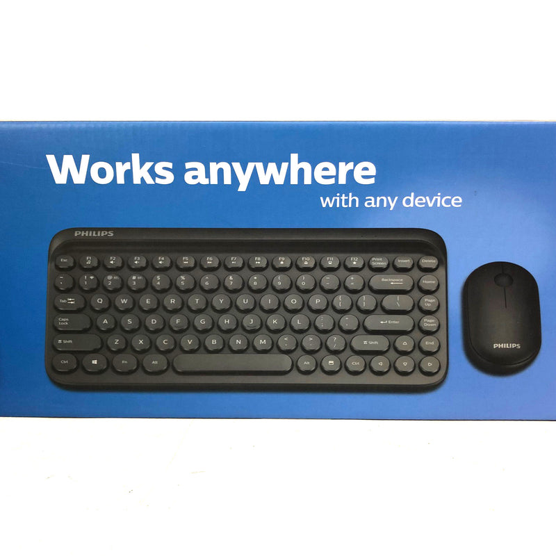 Philips Wireless Compact Keyboard and Mouse Set BT 2.4Ghz