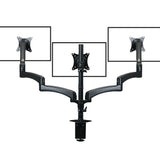 FORTIA Triple Computer Monitor Mount Stand for Desk with 3 Adjustable Arm Holder for 15 to 32 inch Displays