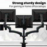 FORTIA Triple Computer Monitor Mount Stand for Desk with 3 Adjustable Arm Holder for 15 to 32 inch Displays