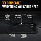 M&B Portable Splash Proof 40W Bluetooth Boombox Speaker, IPX5, TWS Pairing, Multi-Input, Lithium Battery, USB Charging