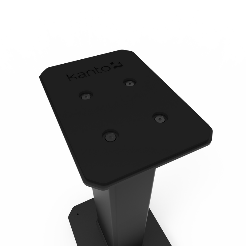 Kanto YU4 140W Powered Bookshelf Speakers with Bluetooth and Phono Preamp - Pair, Matte Black with SX22 Black Stand Bundle