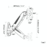 Telescopic Wall-mounted Monitor Stand - Factory Colour
