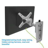 Quick Release Wall Mount for Computer Monitor - Silver Gray