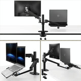 Adjustable Desktop Stand for 17-32 and 12-17 Monitors - Aluminum - Silver