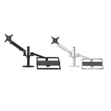 Adjustable Desktop Stand for 17-32 and 12-17 Monitors - Aluminum - Silver